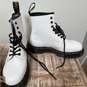 Dr. Martens White Combat Boots